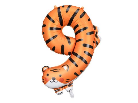 Balon foliowy CYFRA 9 TYGRYSEK 64 x 87 cm
