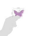 Naklejki brokatowe Motyle Kwiaty Purpura