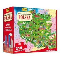 Puzzle 210 elementów Polska. Poznawaj, baw się, odkrywaj