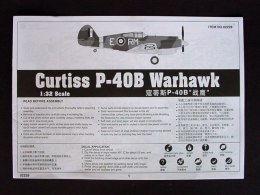 Model plastikowy Curtiss P-40B Warhawk 1/32
