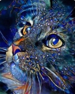 Diamentowa mozaika - Kot diamentowy portret