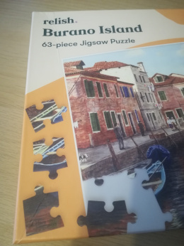 PUZZLE 63 ELEMENTY - BURANO, WŁOSKA WYSPA, Relish, terapia seniora