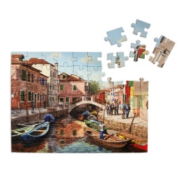 PUZZLE 63 ELEMENTY - BURANO, WŁOSKA WYSPA, Relish, terapia seniora