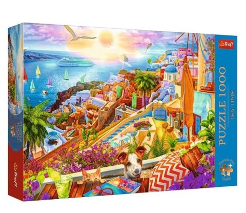 Puzzle 1000 elementów Premium Plus Quality Z wizytą na Santorini