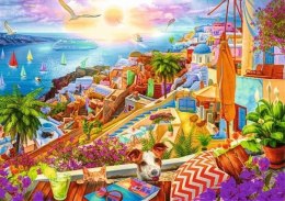 Puzzle 1000 elementów Premium Plus Quality Z wizytą na Santorini