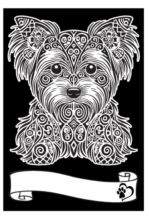 Kolorowanka Welwetowa 29,7x21 Yorkshire Terrier