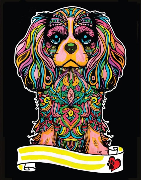 Kolorowanka Welwetowa Cavalier King Charles Spaniel Kolorowanka Welwetowa Cavalier King Charles Spaniel