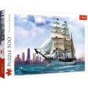 Puzzle 500 elementów, Żaglowiec na tle Chicago