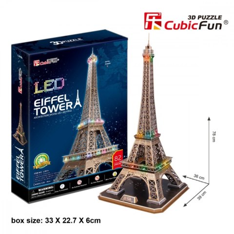 Puzzle 3D Wieża Eiffla (Światło)