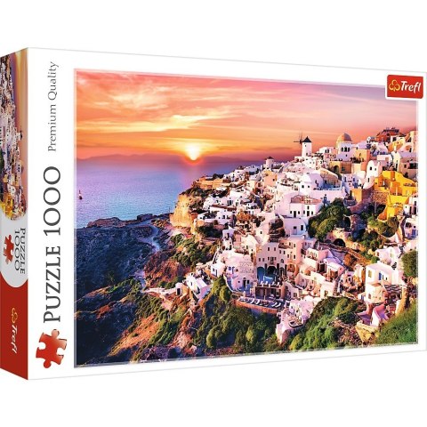 Puzzle 1000 elementów Zachód słońca nad Santorini