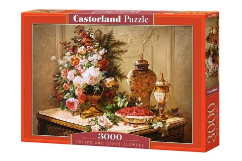 Puzzle 3000 elementów, Tulipany i inne kwiaty