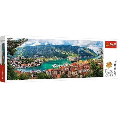 Puzzle 500 elementów Panorama - Kotor, Czarnogóra