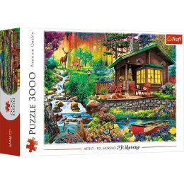 Puzzle 3000 elementów Chatka w lesie