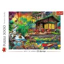 Puzzle 3000 elementów Chatka w lesie