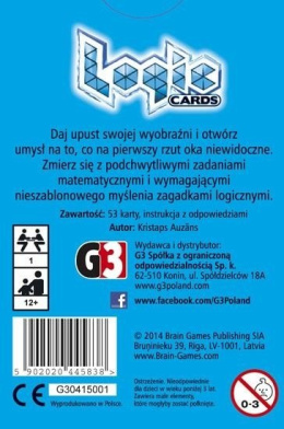 Gra Logic Cards - Zestaw niebieski (PL), G3, łamigłówki