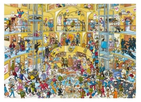 Puzzle 1000 elementów Dzień jak co dzień w hotelu, Schone (Puzzle+plakat)