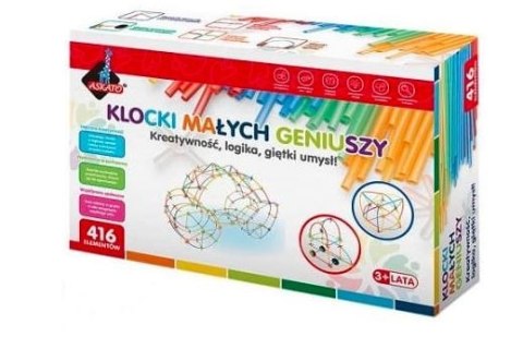 Klocki małych geniuszy - Słomki midi 416 elementów