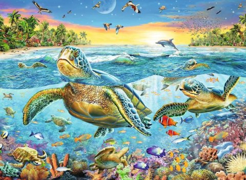 Puzzle 100 elementów XXL Żółwie morskie Puzzle 100 elementów XXL Żółwie morskie