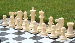 SZACHY OGRODOWE/plenerowe zestaw do szachów ogrodowych król 20cm - figury + szachownica winylowa