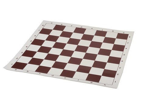 Szachownica winylowa rolowana nr 6, biało - brązowa