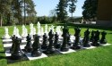 ZESTAW do szachów ogrodowych - figury + szachownica plastikowa, wysokość króla 64 cm, szachy ogrodowe, plenerowe