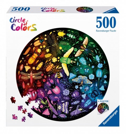 Puzzle 500 elementów Paleta kolorów Insekty