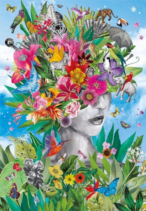 Puzzle 500 elementów High Quality Head in the Jungle