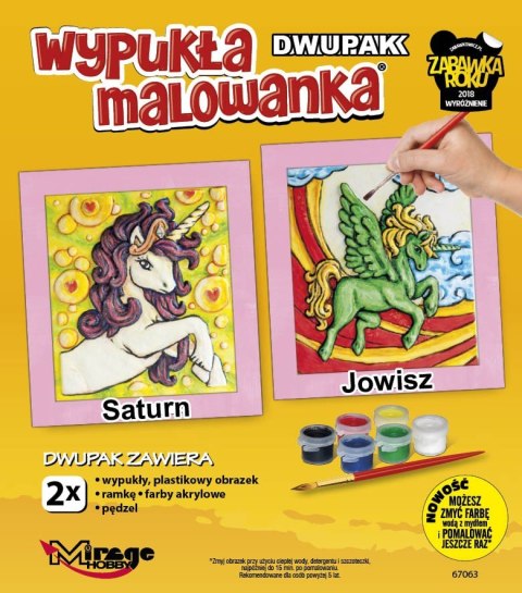 Wypukła malowanka Dwupak Jednorożce Saturn-Jowisz