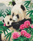 Obraz Malowanie po numerach - Mama panda z dzieckiem Obraz Malowanie po numerach - Mama panda z dzieckiem