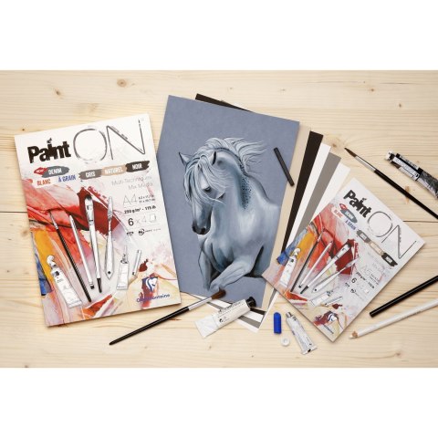 Blok papieru Mixmedia 6 kolorów A4, 250g Blok papieru Mixmedia 6 kolorów A4, 250g