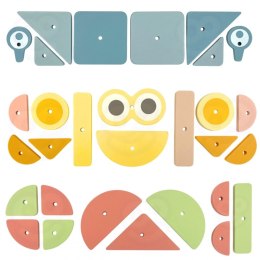 Drewniana Przybijanka z Młotkiem Układanka 20 wzorów 82 el.