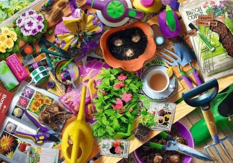 Puzzle 1000 elementów Porządki w ogrodzie