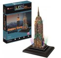 Puzzle 3D Empire State Builfing (Światło), 38 el.