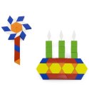 VIGA Drewniane Klocki Płaskie w wiaderku 250 elementów Montessori VIGA Drewniane Klocki Płaskie w wiaderku 250 elementów Montessori