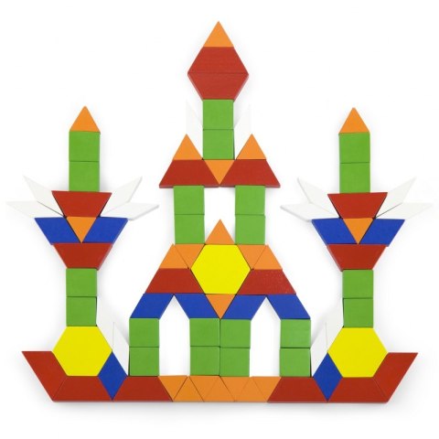 VIGA Drewniane Klocki Płaskie w wiaderku 250 elementów Montessori VIGA Drewniane Klocki Płaskie w wiaderku 250 elementów Montessori