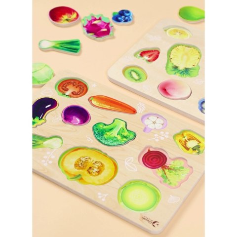 Drewniana Układanka Montessori Warzywa