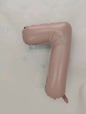 Balon foliowy CYFRA SATIN PASTEL PINK różowy 40" 85 cm - cyfra 1