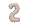 Balon foliowy CYFRA SATIN PASTEL PINK różowy 40" 85 cm - cyfra 6