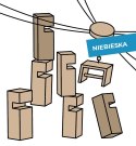 Gra integracyjna Wieża DŻWIG Wieża współpracy pojedyncza niebieska Gra integracyjna Wieża DŻWIG Wieża współpracy pojedyncza niebieska