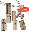 Gra integracyjna Wieża DŻWIG Wieża współpracy pojedyncza czerwona Gra integracyjna Wieża DŻWIG Wieża współpracy pojedyncza czerwona