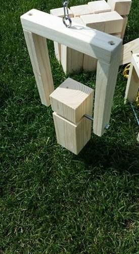 Gra integracyjna Wieża DŹWIG Wieża współpracy podwójna zielono żółta