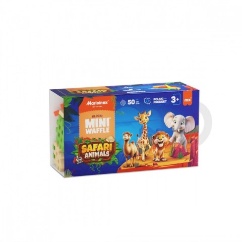 Klocki Mini Waffle - Zwierzęta Safari 50 elementów