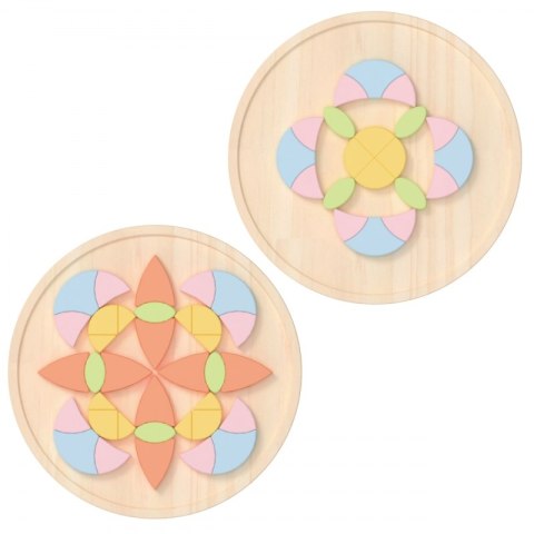 Pastelowa Mandala Układanka Montessori Mozaika Kwiaty