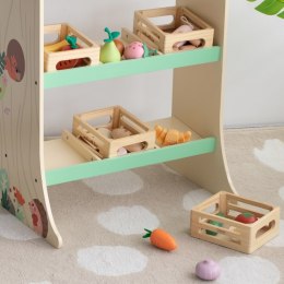 CLASSIC WORLD Zestaw Drewnianych Wypieków w Koszyku 6 el.