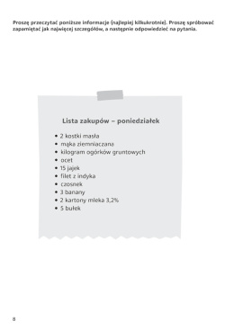 Pamięć. Ćwiczenia na tekstach użytkowych