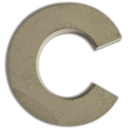 Litera C z betonu H:5 cm