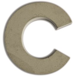 Litera C z betonu H:7,6 cm