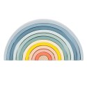 TOOKY TOY Pastelowa Układanka Drewniane Klocki Montessori Tęcza