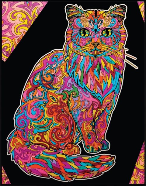 Kolorowanka Welwetowa 47x35 Kot Długowłosy