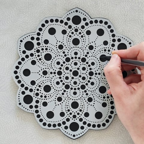 Malowanie kropkami DUO Peonia 20 cm